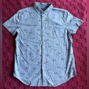 Arizona Jean Co. Blue Banana Hammock Button Down Shirt Mens Size Medium